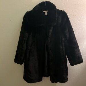 H&M Fur Black Coat